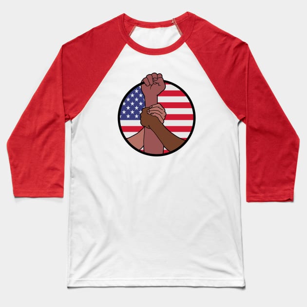 Solidarity (U.S.A.) Baseball T-Shirt by pencilnekarts